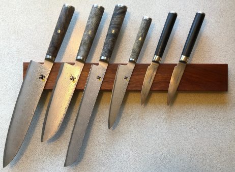 Knivmagnet i mahogni - Flere længder
