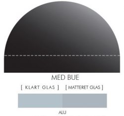 Buet stænkpanel i jernfrit glas - Alu-farvet -Flere størrelser