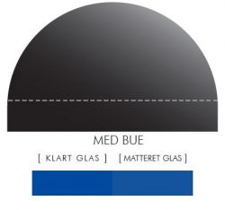 Buet stænkpanel i jernfrit glas- Blå -Flere størrelser