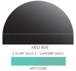 Buet stænkpanel i jernfrit glas - Classic mint - Flere størrelser
