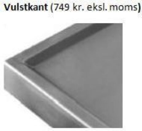 Stålbordplade med vanger DHR, 700 mm dyb i mange længder