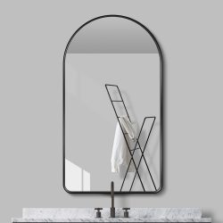 Premium spejl Lea  med Sort  alu ramme - Flere størrelser
