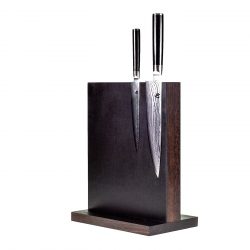 Knivblok med sort linoleum i røget eg fra Rune-Jakobsen design. Flere størrelser