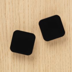 Super Stærk Magnet, firkantet sort akryl (2 stk)