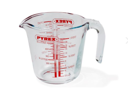 Pyrex Classic Målekande 0,50 liter Klar - Rød skrift, hank