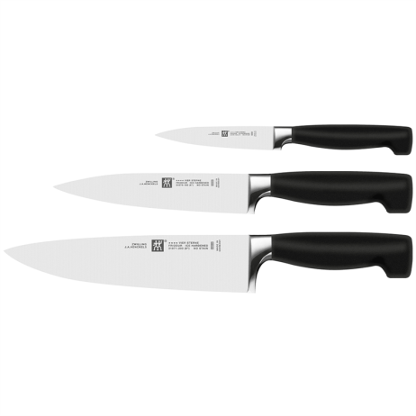Zwilling Four Star - Knivsæt: urtekniv, utilitykniv og kokkekniv