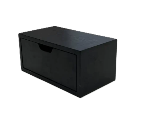 Koniseur vægskuffe i træfiner 32x18xh15cm - Sort ege look