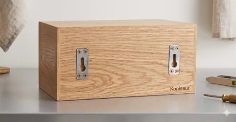 Koniseur vægskuffe i træfiner 32x18xh15cm - Egelook